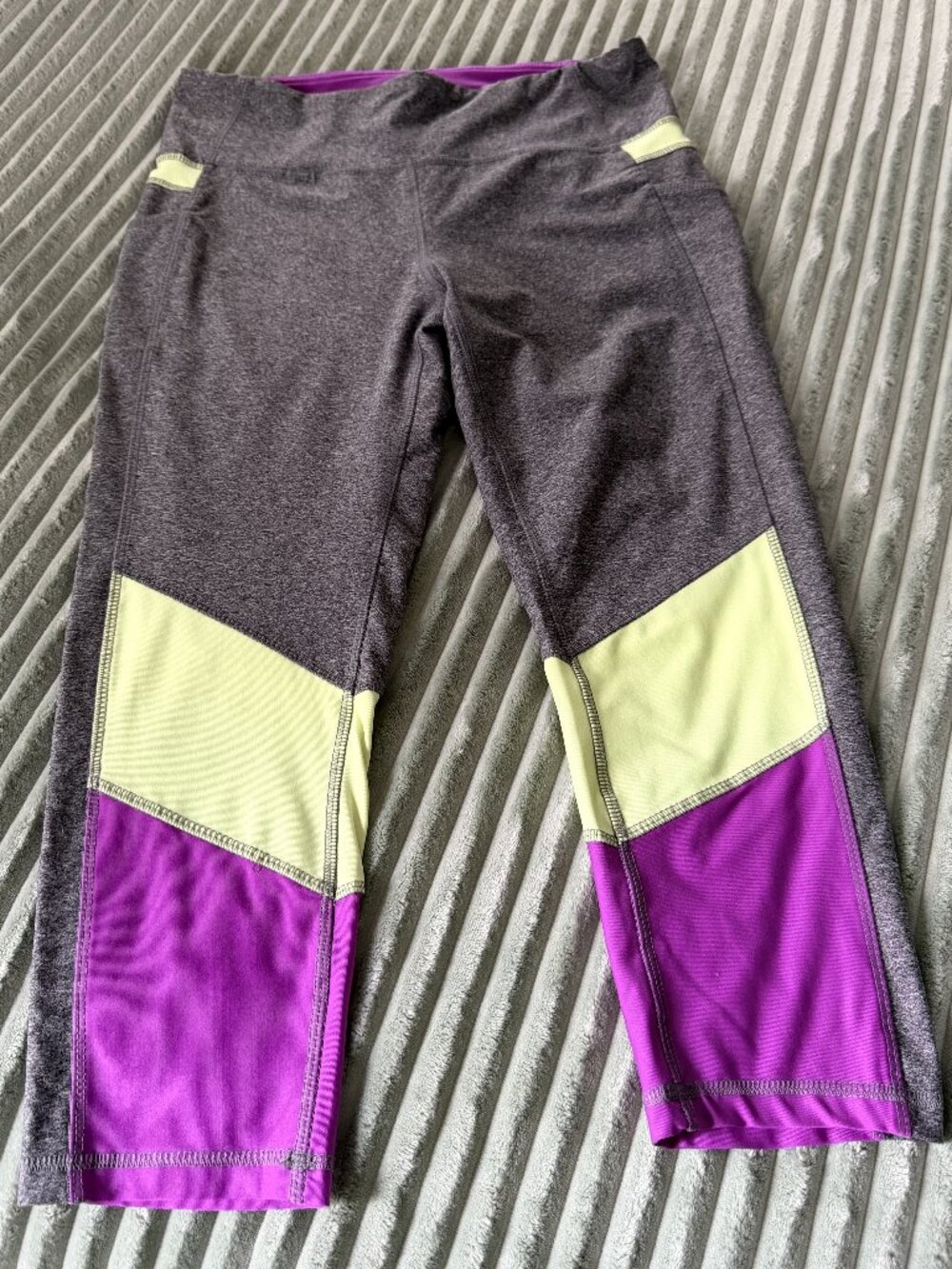 Purple/Gray/Lime Leggins by RBX